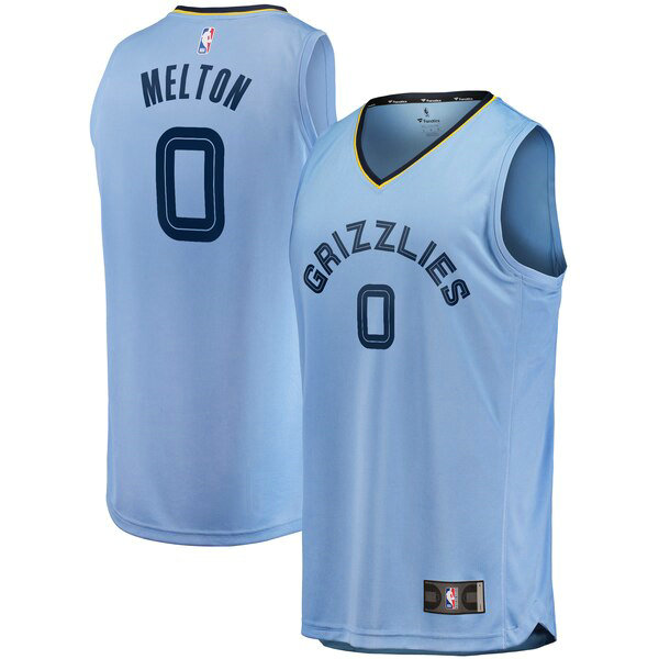 Maillot nba Memphis Grizzlies Statement Edition Homme De'Anthony Melton 0 Bleu